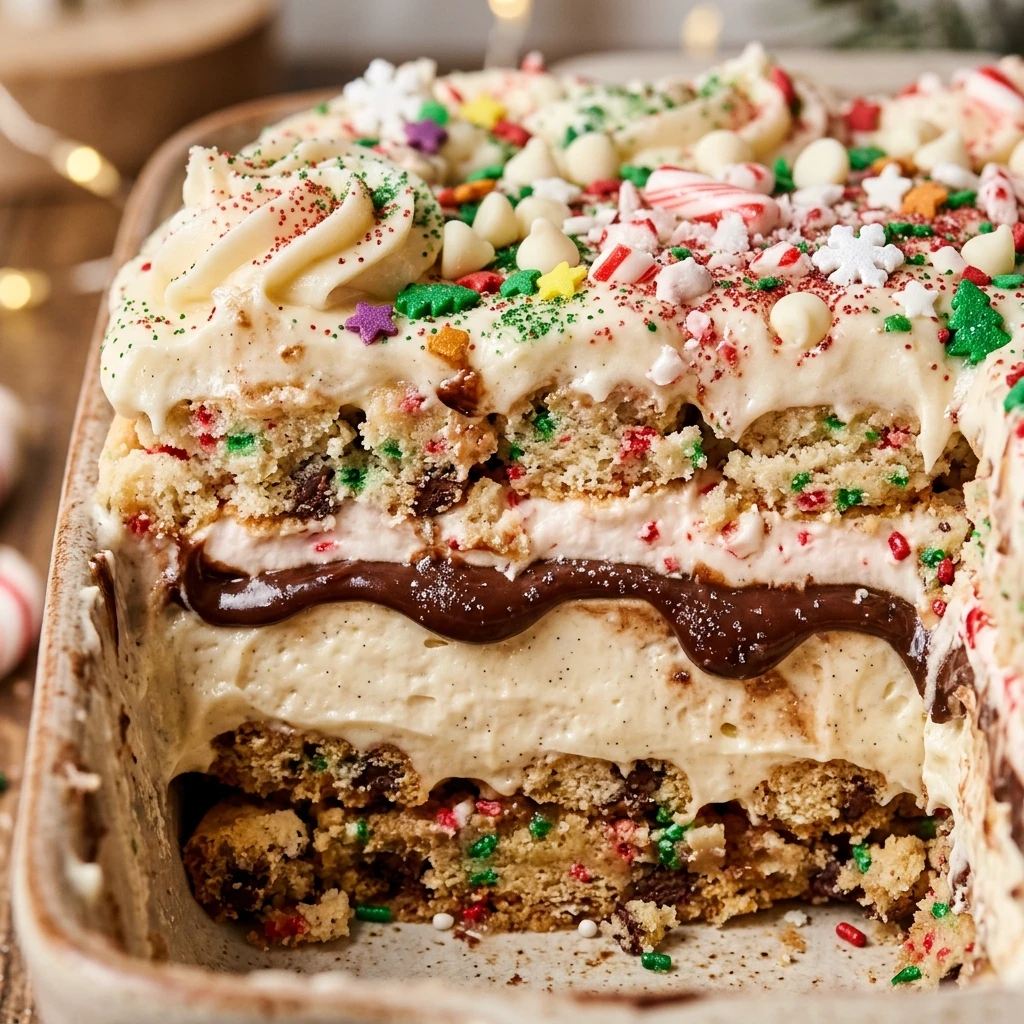 Christmas Cookie Lasagna