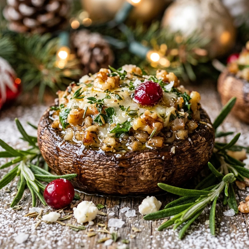 Christmas Stuffed Mushrooms