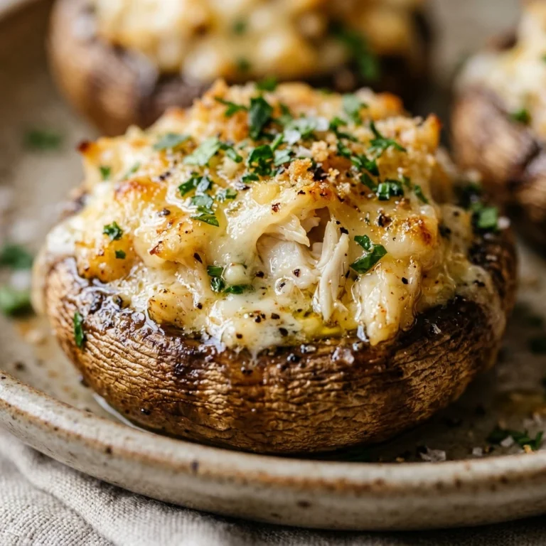 Crab and Cream Cheese Stuffed Mushrooms