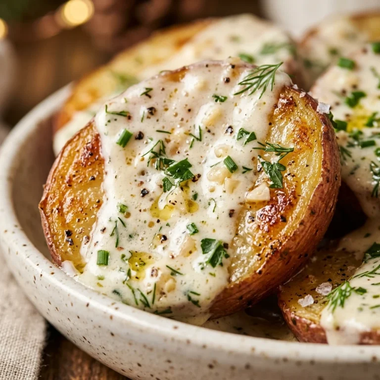 Creamy Garlic Herb Christmas Potatoes