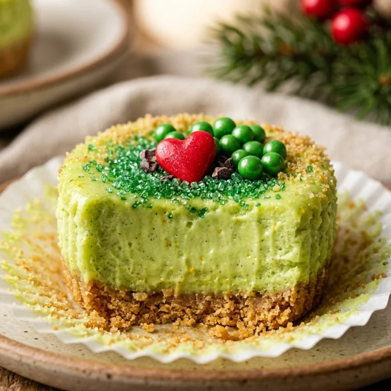 Grinch Mini Cheesecakes