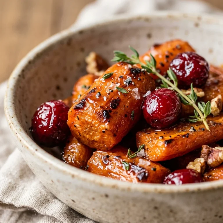 Maple Roasted Carrots with Cranberries