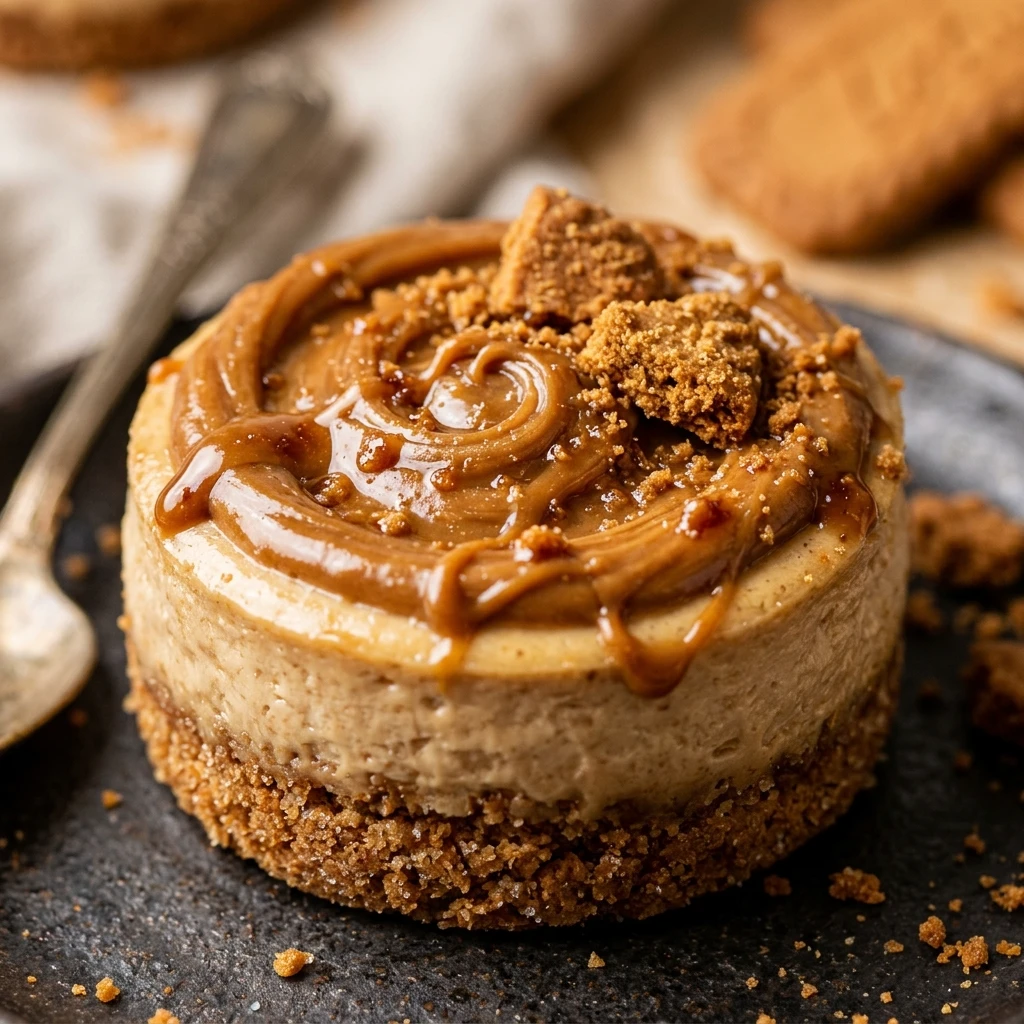 No-Bake Mini Biscoff Cheesecakes