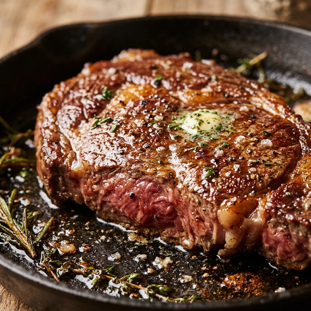 Pan-Seared Ribeye Steak