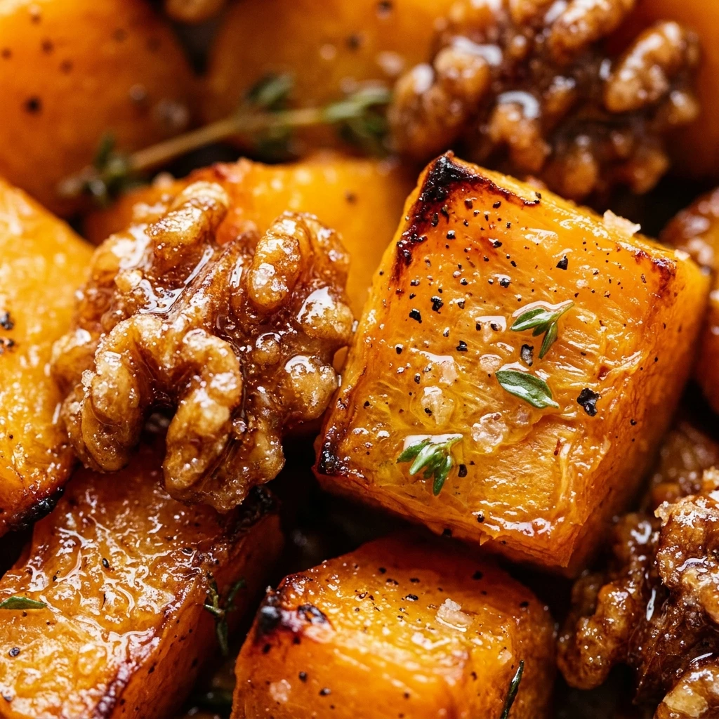 Roasted Butternut Squash with Candied Walnuts