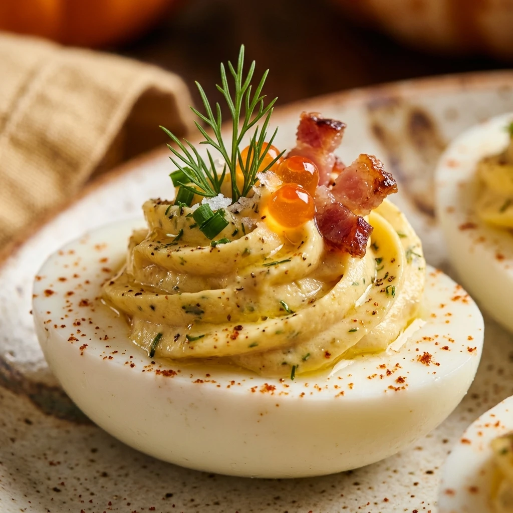 Thanksgiving Deviled Eggs Appetizers